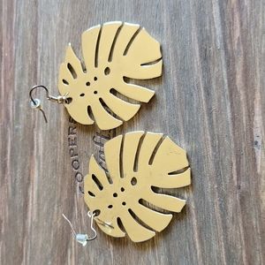 Palm leaf earrings